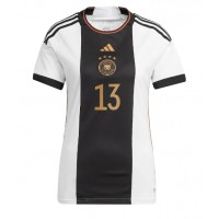 Germany Thomas Muller #13 Replica Home Shirt Ladies World Cup 2022 Short Sleeve
